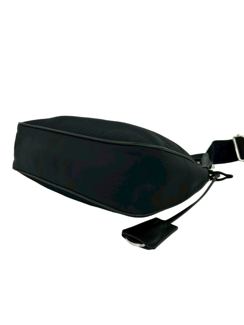 Prada Re Edition Re-Nylon Saffiano Leather Shoulder Bag Semi Black - Picture 8 of 9